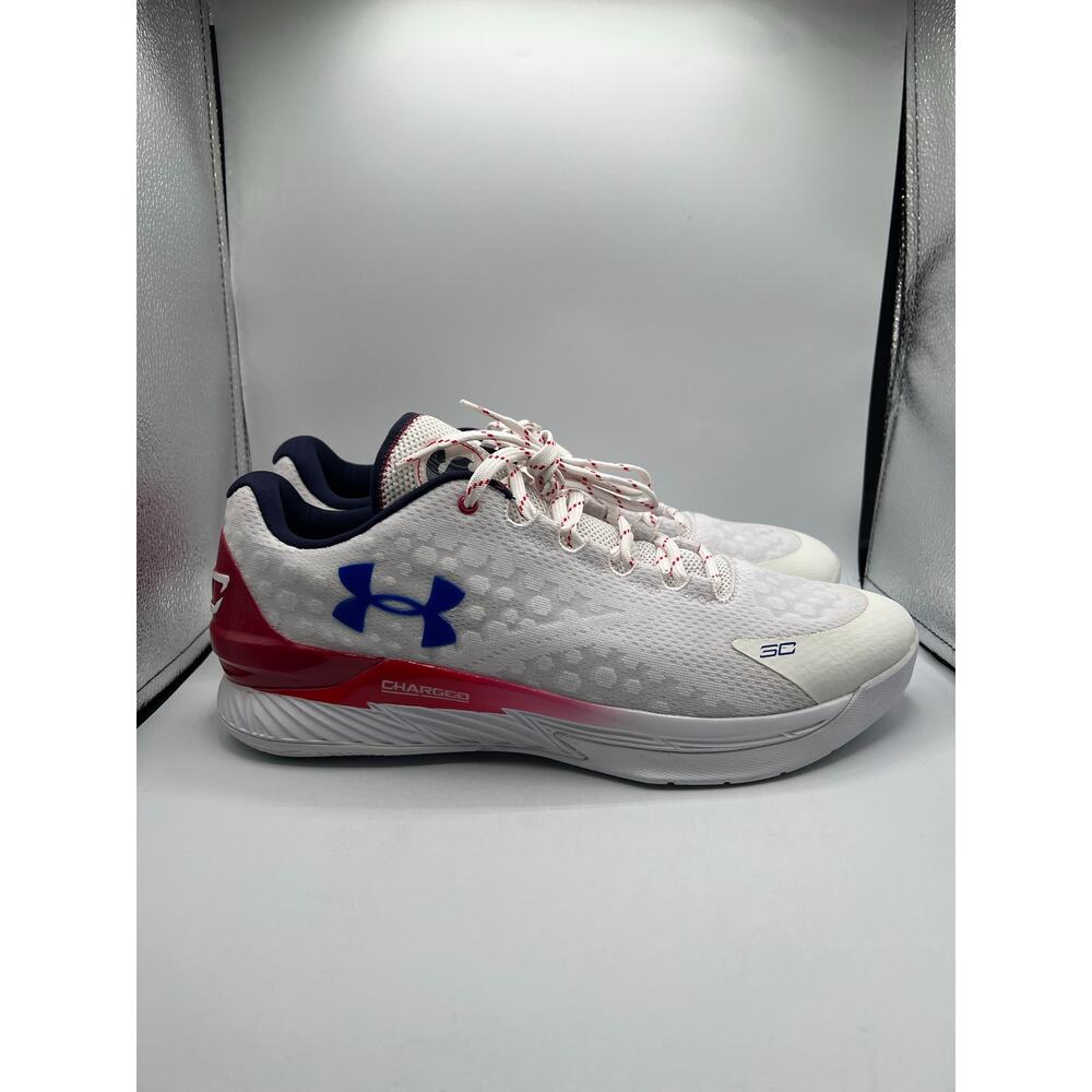 Under Armour Stephen Curry 1 Low Basketball USA “Red White” size 11.5 men’s - Picture 3 of 6